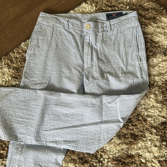 Vineyard Vines Men's Blue Seersucker Striped Pants 32x30 - Picture 5 of 7